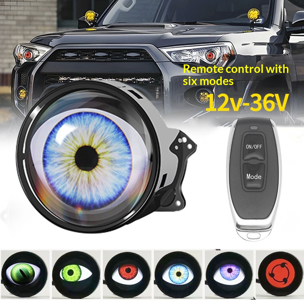 Universal Motorcycle Led Headlight Projector - Devil Eye LED-koplamp, dynamische Demon Eye-lamp,