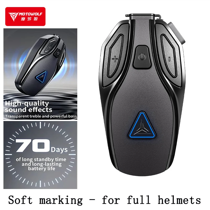 Full Face Motorcycle Helmet With Bluetooth - Motorfiets Bluetooth Helm Headset voor integraalhelm/halve