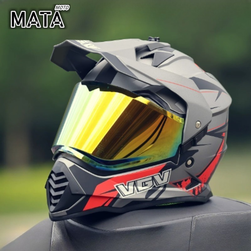 Full Face Motorcycle Helmet With Bluetooth - VGV Motocross ECE DOT gecertificeerde motorhelm,