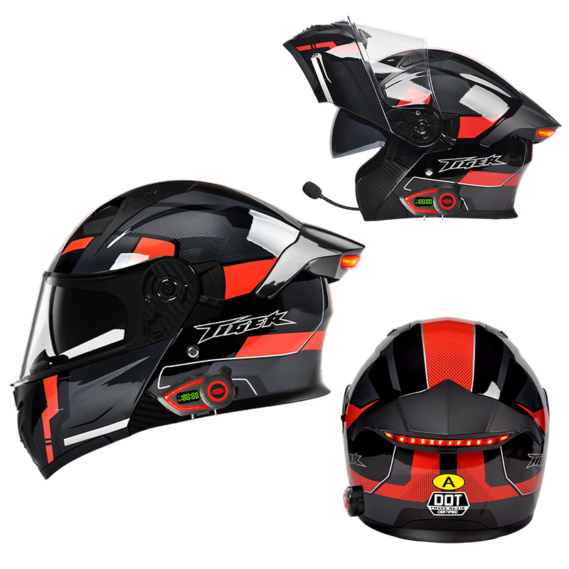 LED Intelligentie Achterlicht  - Full Face Motorcycle Helmet With Bluetooth recensie en prijs