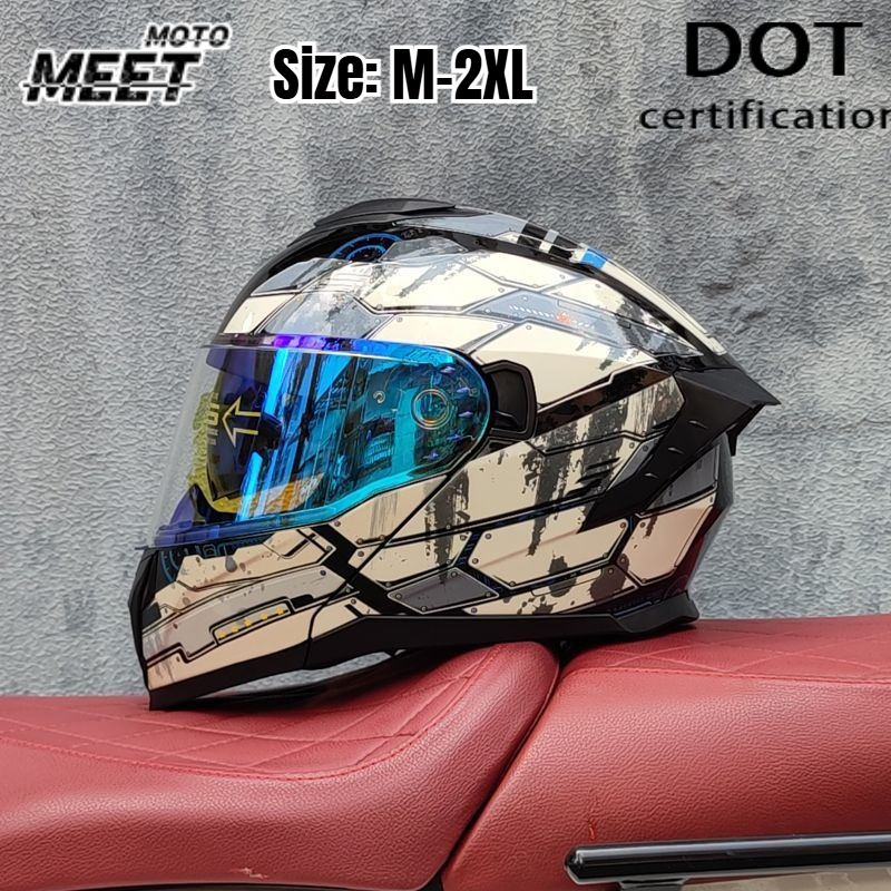 Unisex motorhelm voor volledig - Dual Visor Motorcycle Racing Helmet recensie en prijs