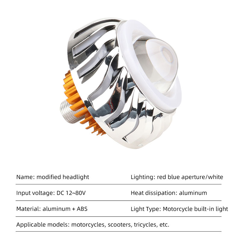 1 stks Auto Motor Koplamp Dual - Universal Motorcycle Led Headlight Projector recensie en prijs