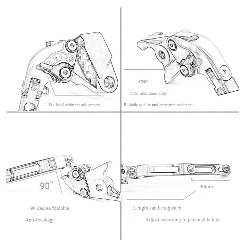 Voor HONDA CB750 CB750 HORNET  - Cnc Aluminum Adjustable Brake Clutch Levers recensie en prijs
