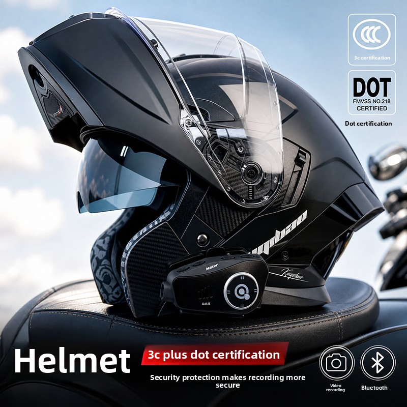 Kuqibao 3C gecertificeerde mot - Full Face Motorcycle Helmet With Bluetooth recensie en prijs