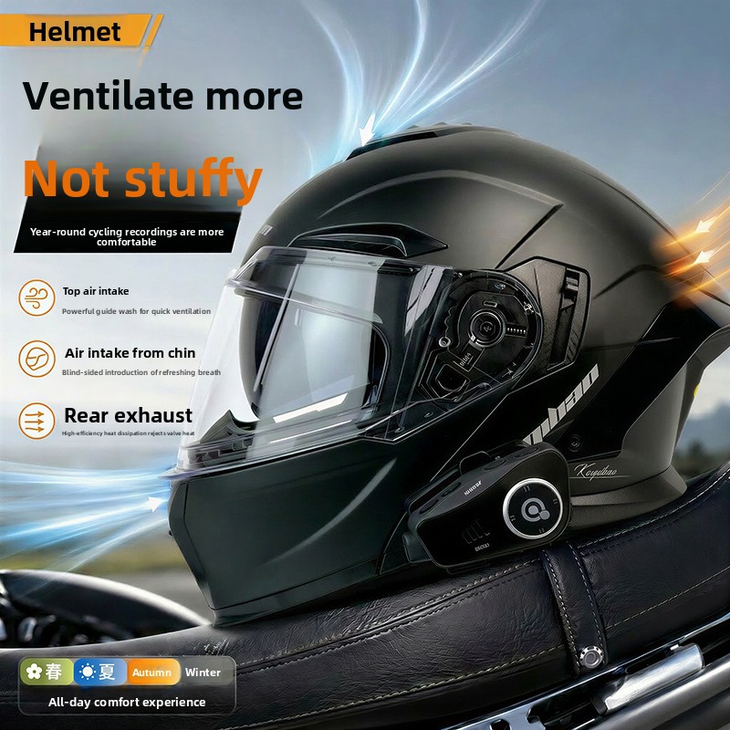 Kuqibao 3C gecertificeerde mot - Full Face Motorcycle Helmet With Bluetooth recensie en prijs