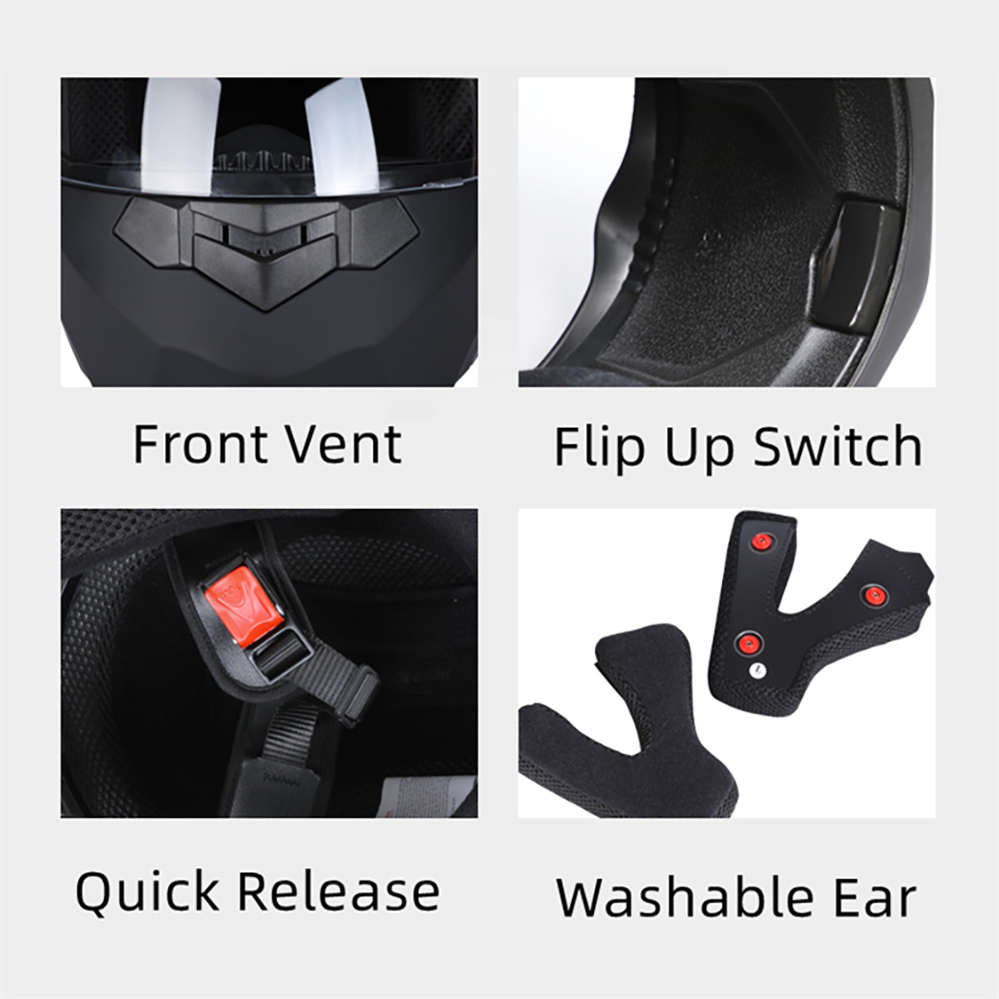 Gepersonaliseerde Full Face Ca - Full Face Motorcycle Helmet With Bluetooth recensie en prijs